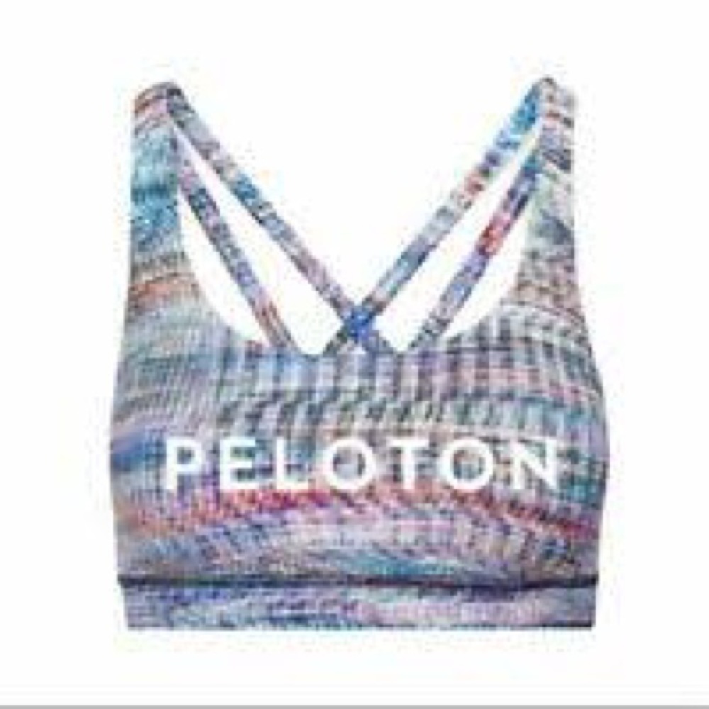 Lululemon Peleton 4 Energy Bra Digital Oasis Rainbows (559)